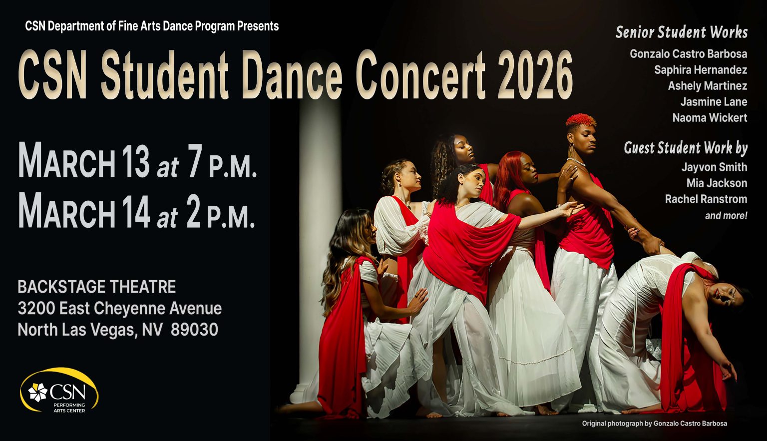 FOR IMMEDIATE RELEASE: CSN STUDENT DANCE CONCERT 2026 - College of ...