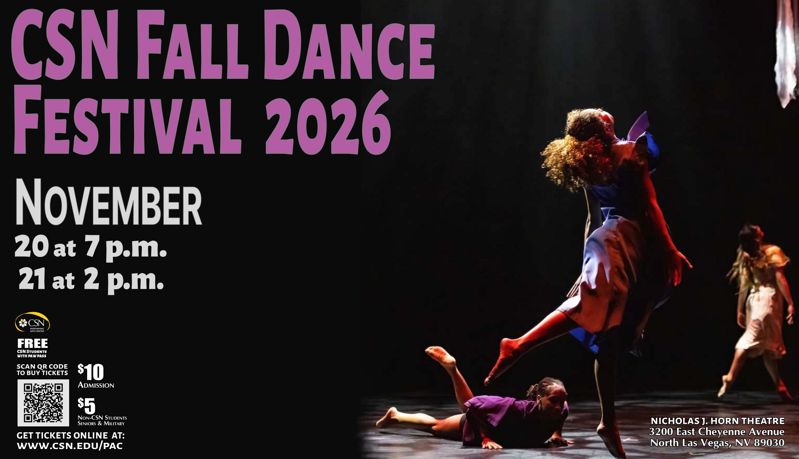 FOR IMMEDIATE RELEASE: CSN’S FALL DANCE FESTIVAL 2026